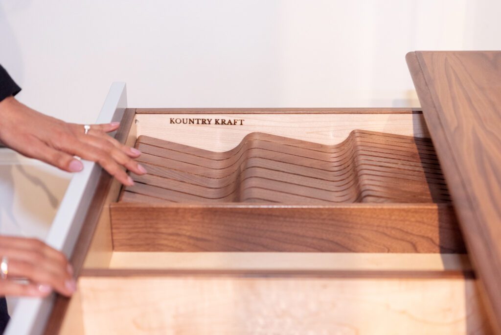 Kounty Kraft knifes drawer - custom cabinet.