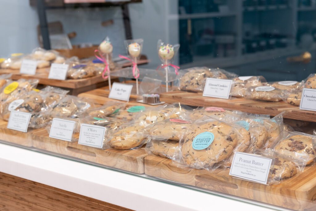 Cookies display at the Treat Me Sweet Cookies in Ridgewood, New Jersey.