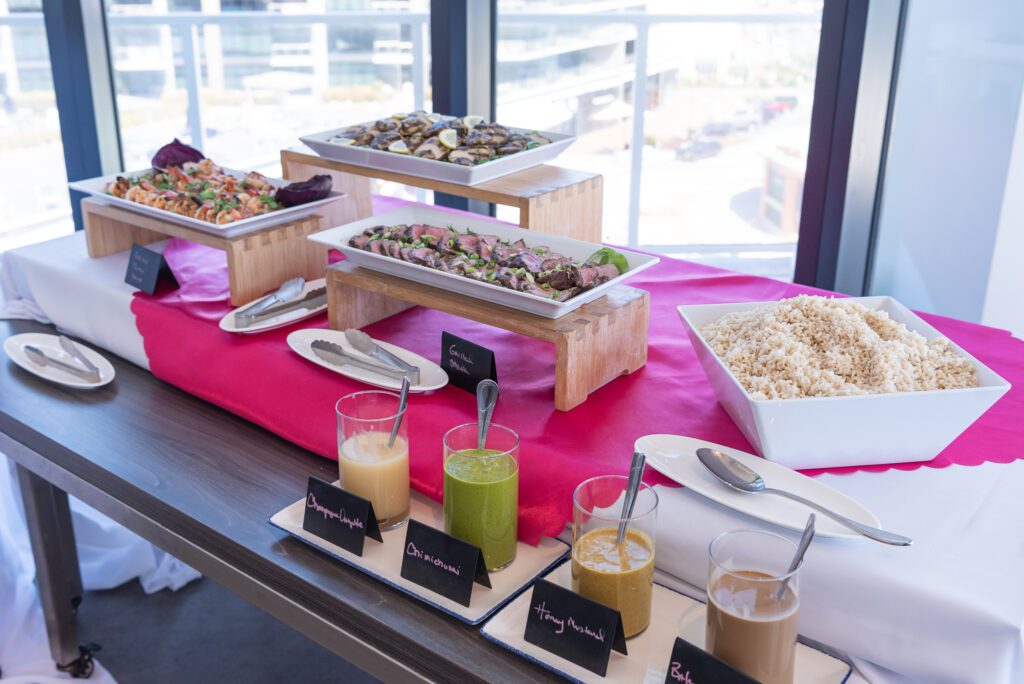 Lunch table at the Wave Resort event space in Long Branch.