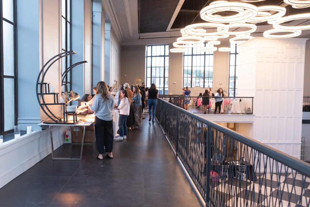 A photo of the balcony of the Felina catering hall in Ridgewood, New Jersey.